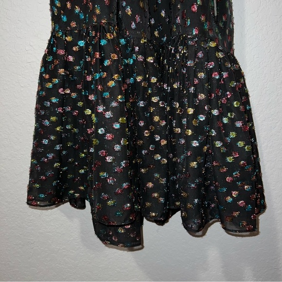 NWT MISA Los Angeles Winona rainbow dot print halter neck dress - Picture 10 of 11